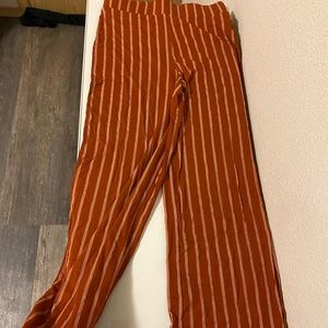 Orange and white stripped pants